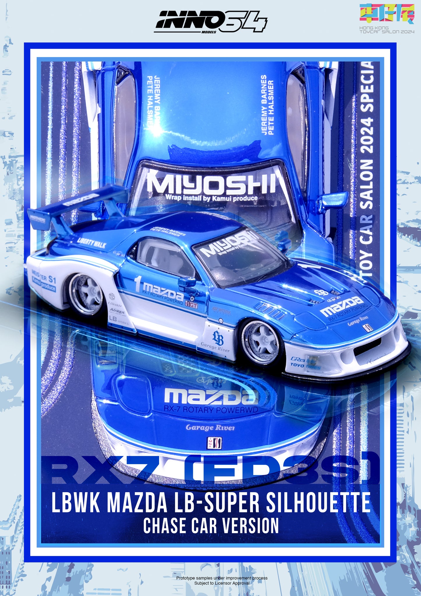Inno64 1/64 MAZDA RX7 (FD3S) LB-SUPER SILHOUETTE ***Hong Kong Toy Car Salon 2024 Special Edition*** With Chance of Chase