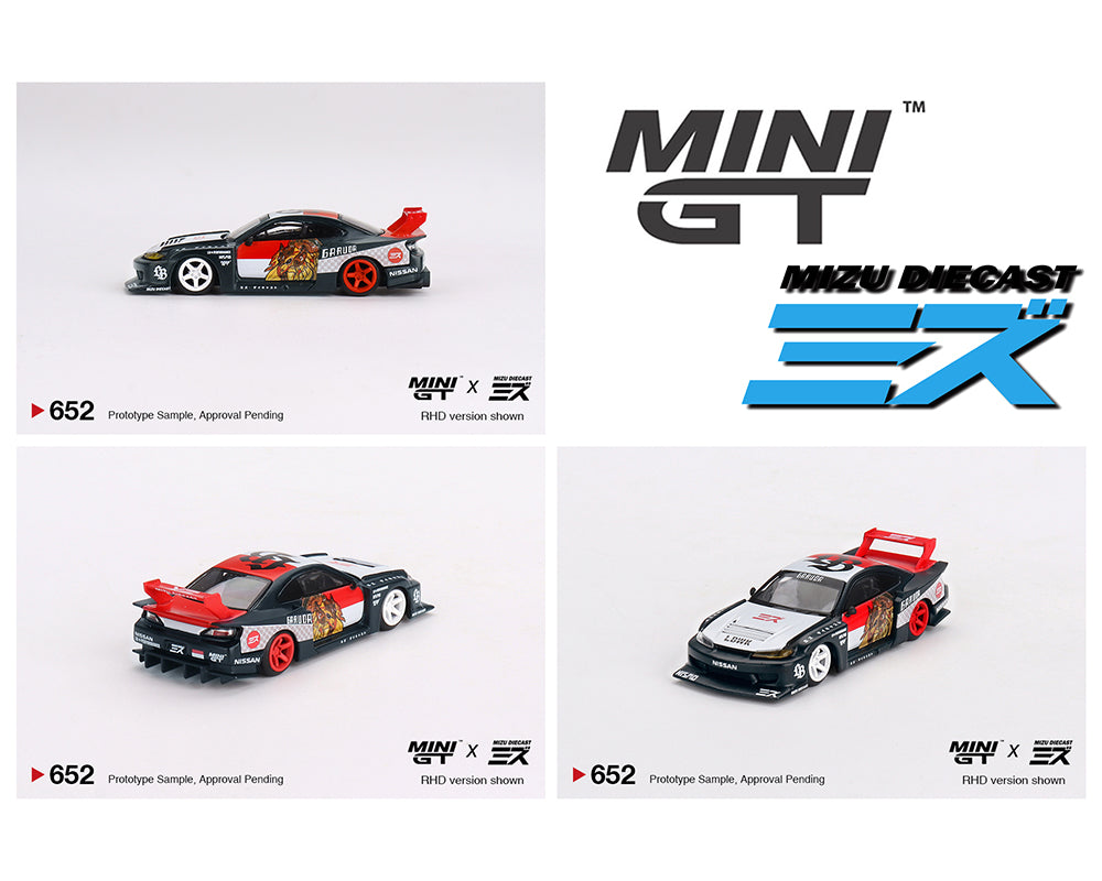 Mini GT 1/64 Nissan LB-Super Silhouette S15 SILVIA “Garuda” MINI GT x MIZU Diecast ****in clamshell blisters***