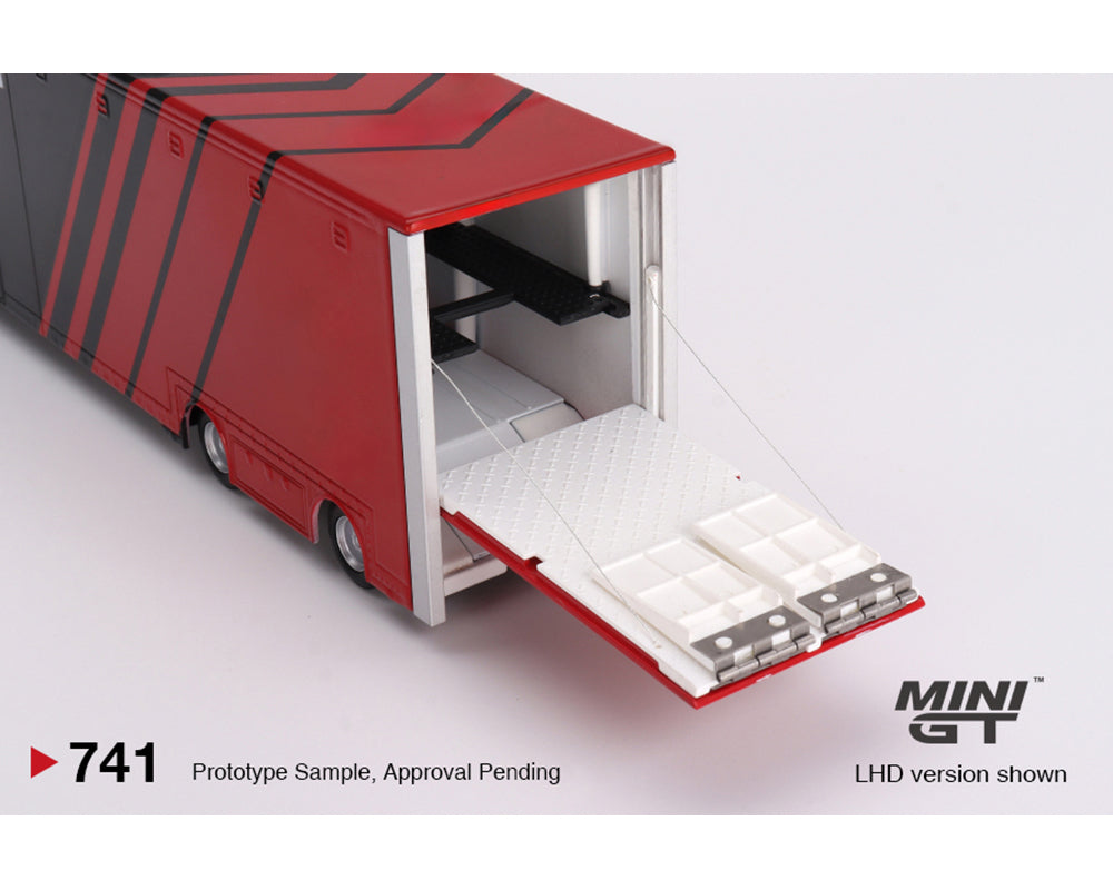 Mini GT 1/64 Mercedes-Benz Actros w/ Racing Transporter “ADVAN”