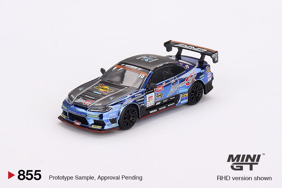 Mini GT 1/64 Nissan Silvia (S15) D-MAX #70 D-MAX Racing 2023 D1 Grand Prix - Japan Exclusive RHD / D1 ****Blister Packaging***