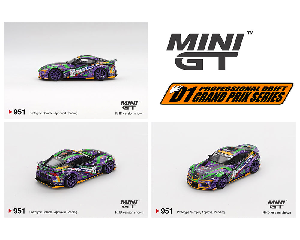 Mini GT 1/64 Japan Exclusive Toyota GR Supra KUHL 2021 D1GP EVANGELION RACING 2021- Limited Edition