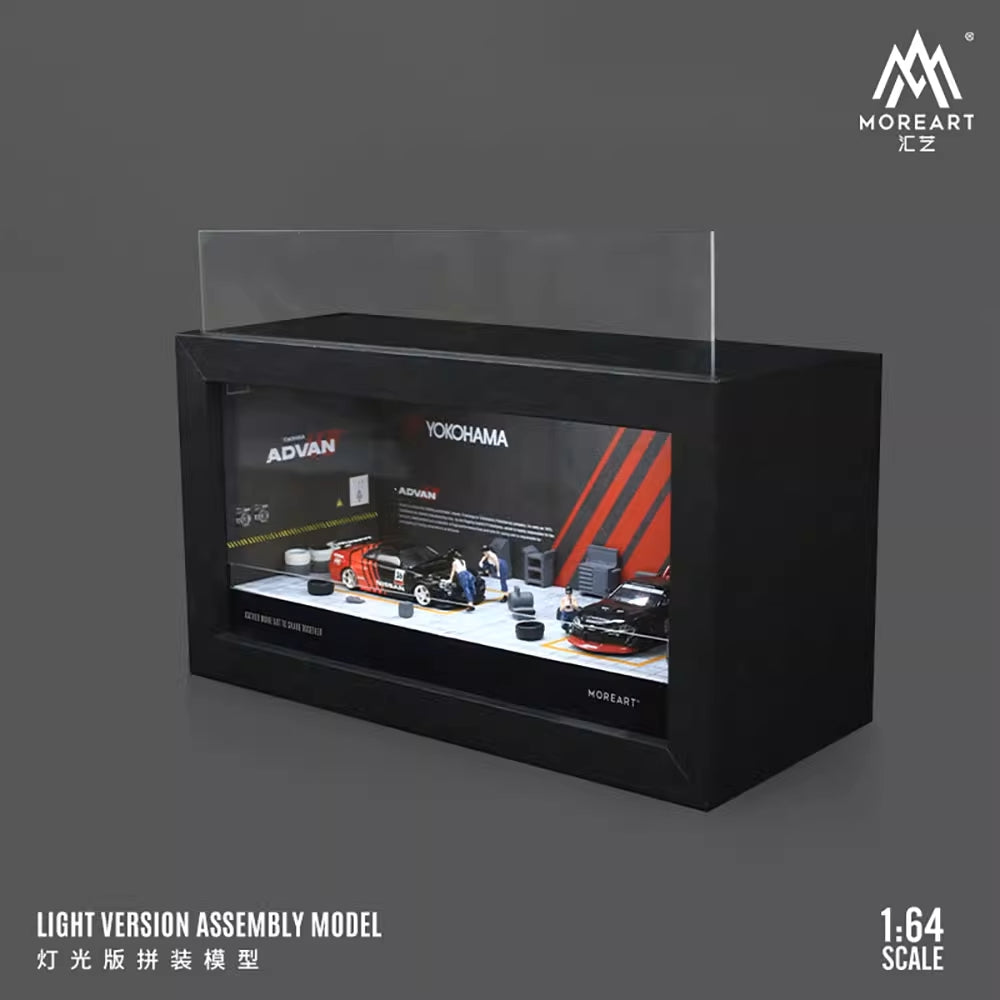 MoreArt 1/64 Repair Shop Diorama Photo Frame (with LED Light & Cover) ADVAN