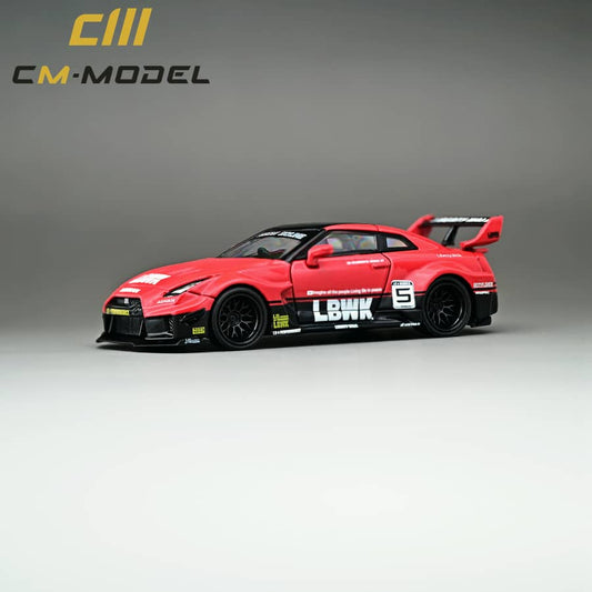 CM Model 1/64 Nissan LBWK  GT-R R35, Super Silhouette 35GT-RR 3.0 RedBlack 5#