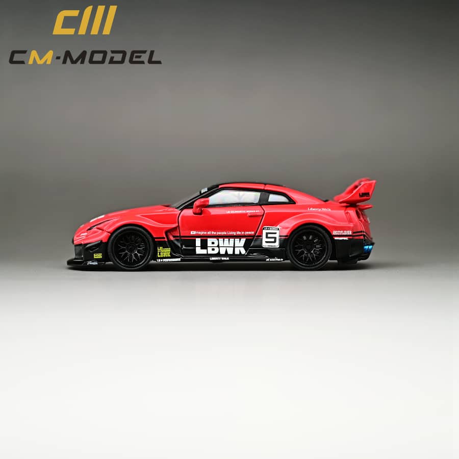 CM Model 1/64 Nissan LBWK GT-R R35, Super Silhouette 35GT-RR 3.0 RedBlack 5#