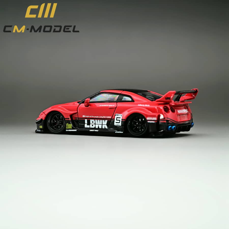 CM Model 1/64 Nissan LBWK GT-R R35, Super Silhouette 35GT-RR 3.0 RedBlack 5#