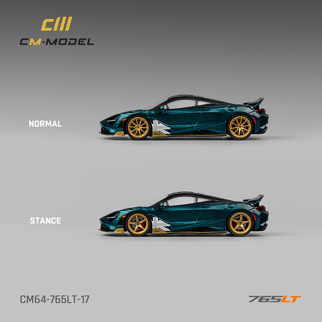 CM Model 1/64 McLaren- 765LT Metallic Black Green