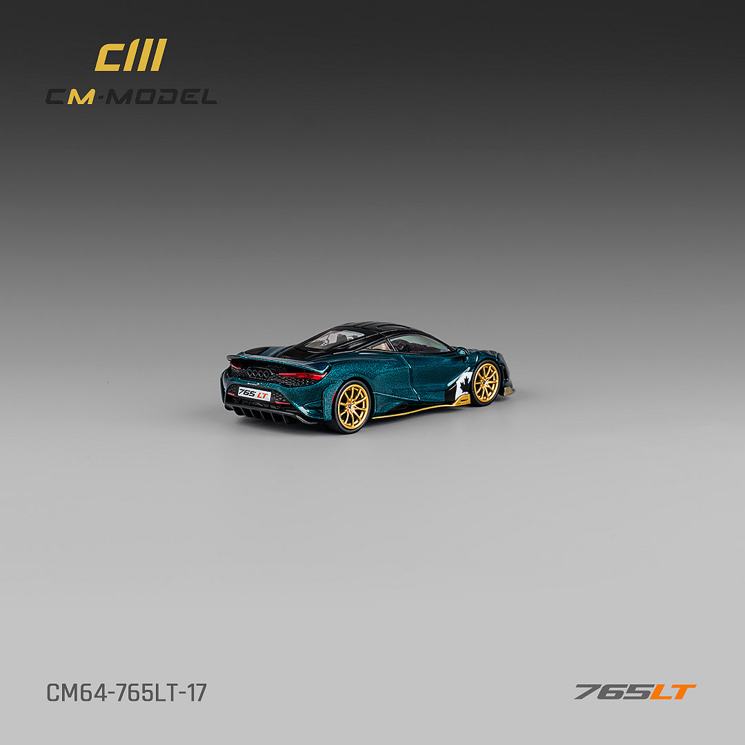 CM Model 1/64 McLaren- 765LT Metallic Black Green