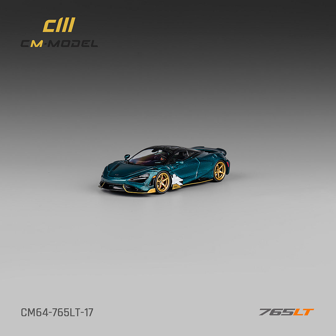CM Model 1/64 McLaren- 765LT Metallic Black Green