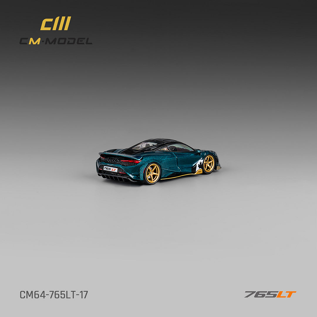 CM Model 1/64 McLaren- 765LT Metallic Black Green