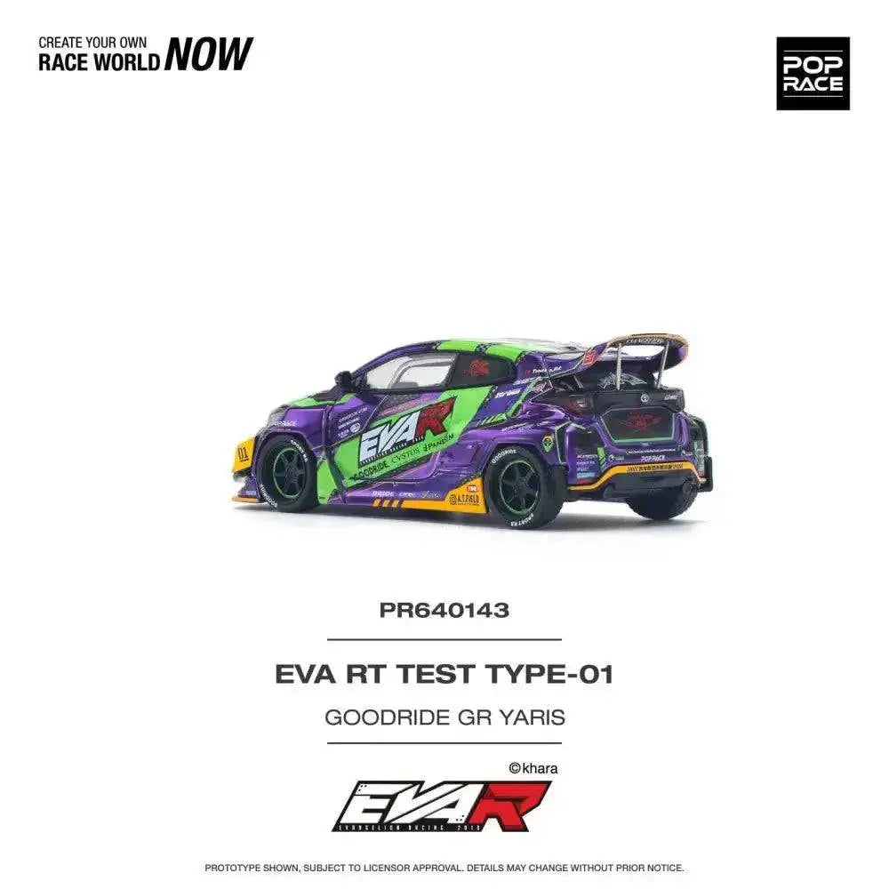 Pop Race 1/64 GR Yaris Pandem Rocket Bunny Modified - Chrome EVA Goodride Livery