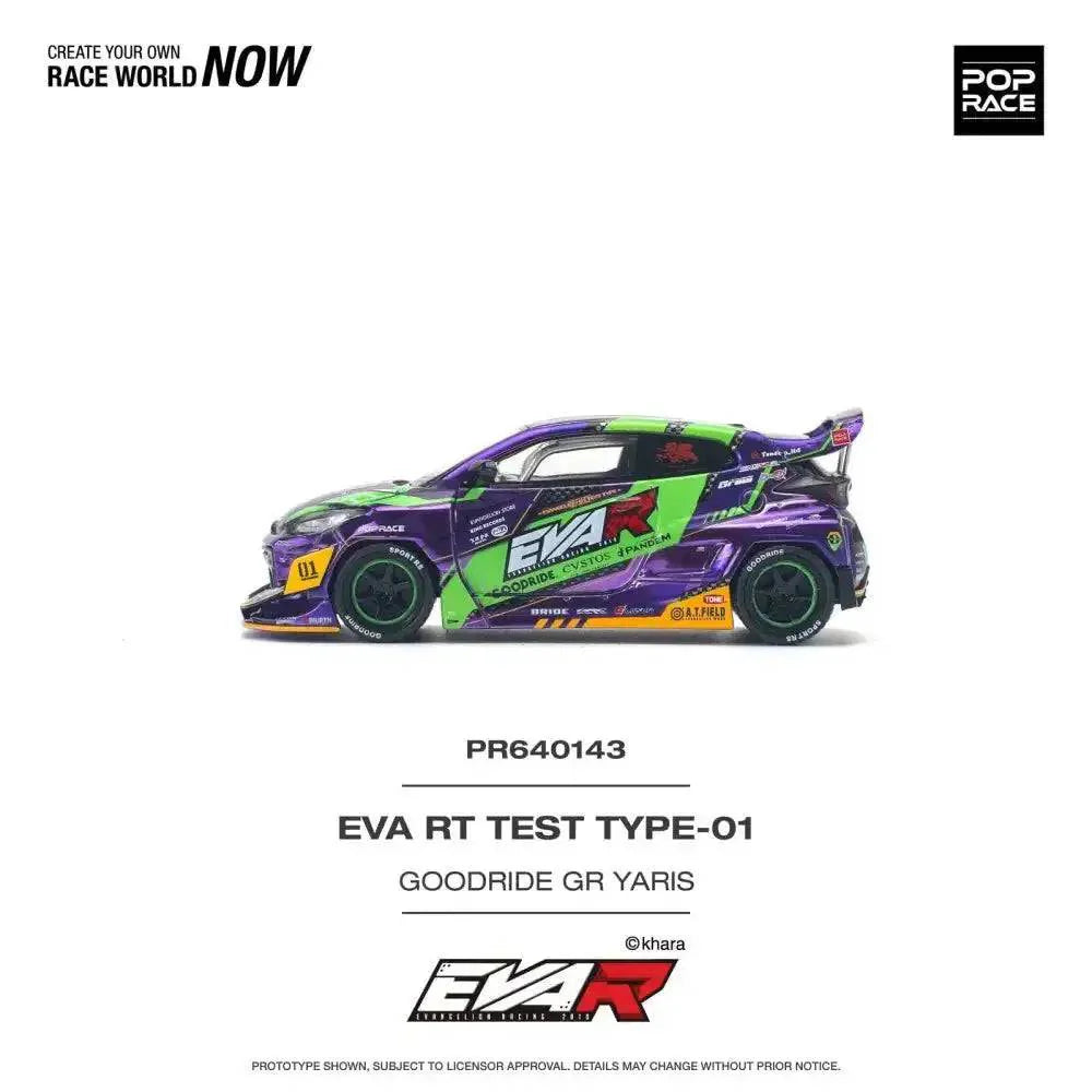 Pop Race 1/64 GR Yaris Pandem Rocket Bunny Modified - Chrome EVA Goodride Livery