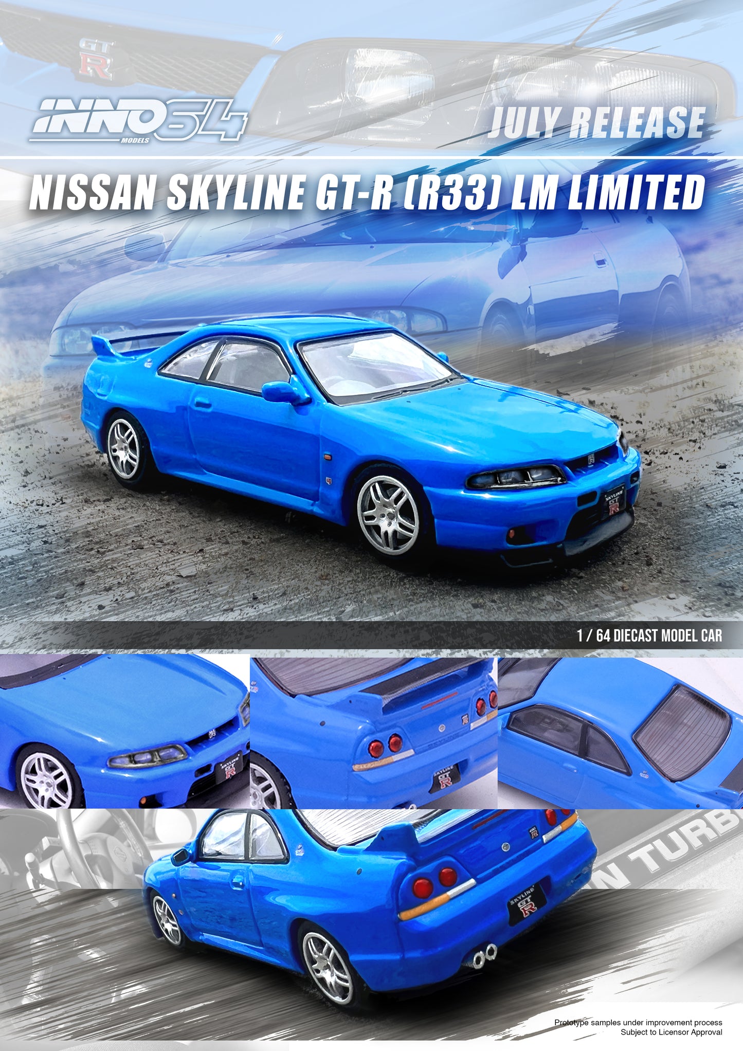 Inno64 1/64 NISSAN SKYLINE GT-R (R33) LM LIMITED