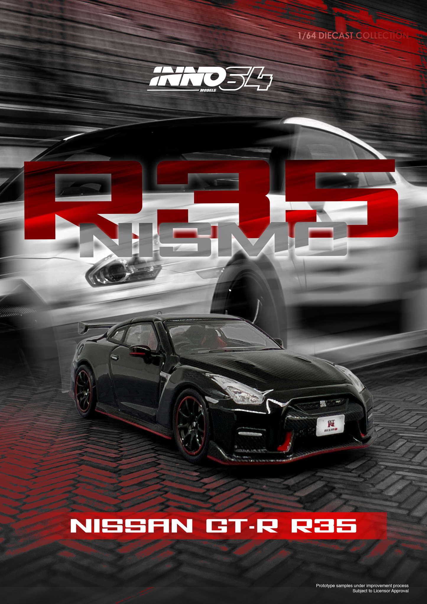Inno64 1/64 NISSAN GT-R (R35) NISMO Black