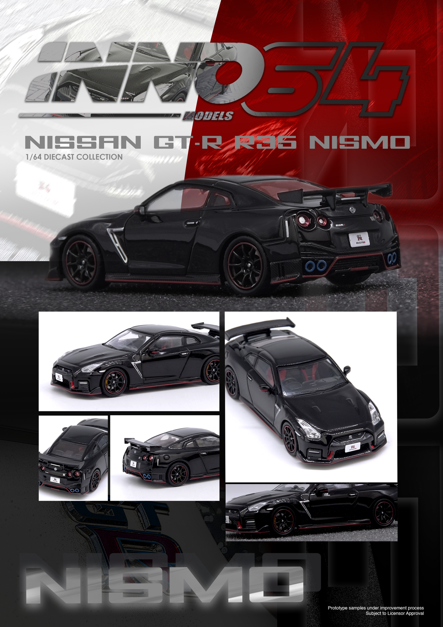 Inno64 1/64 NISSAN GT-R (R35) NISMO Black