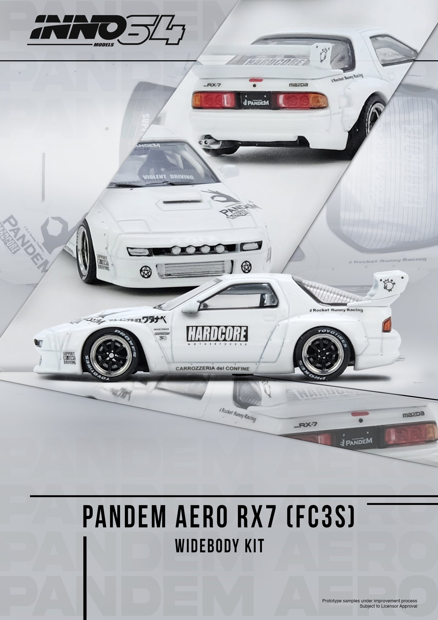 Inno64 1/64 MAZDA RX7 (FC3S) "PANDEM AERO" Widebody Kit