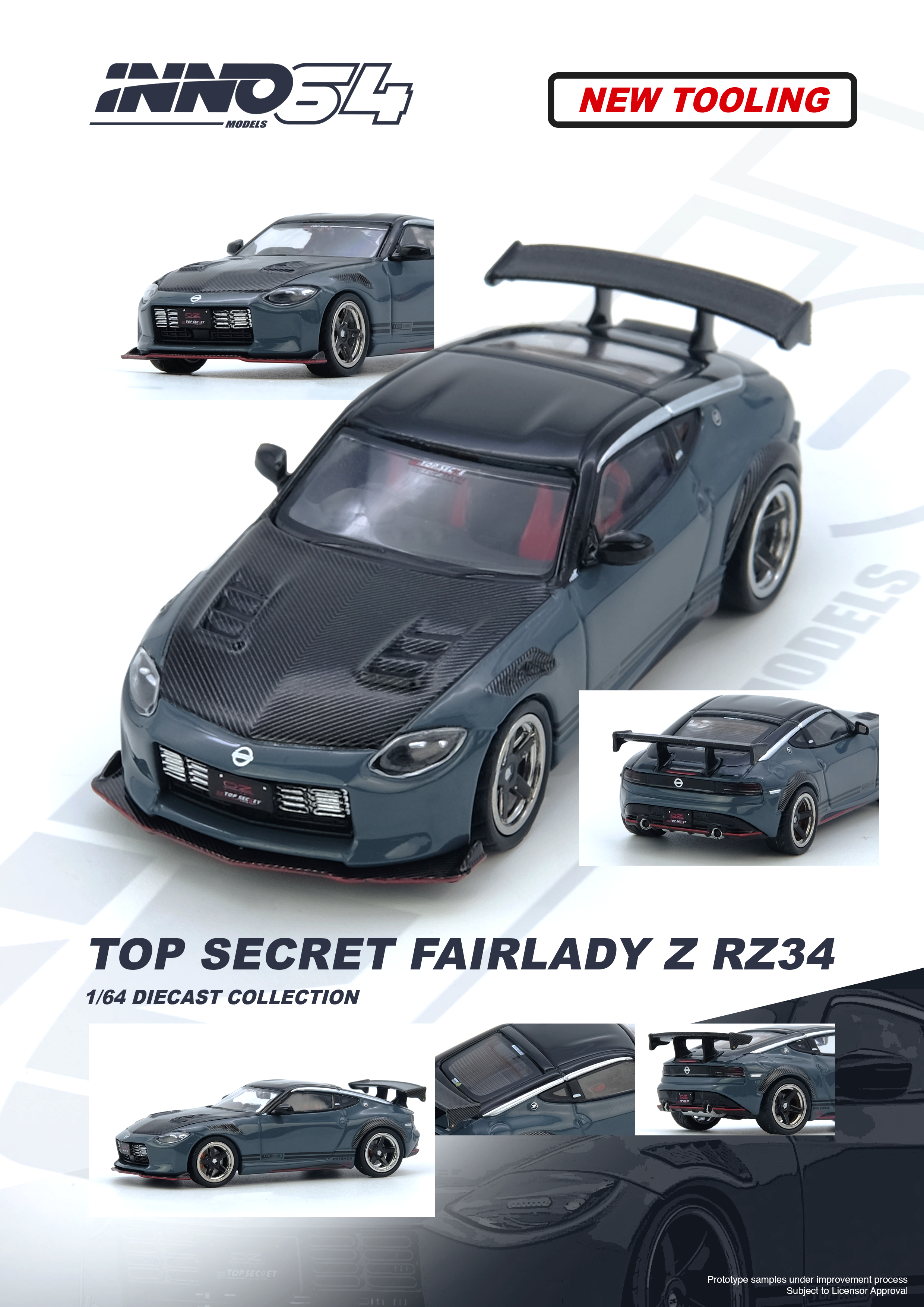 1/64 TOP SECRET S15   Option ストリームZ MINI GT 1/64 (ダイキャスト製) Nissan シルビア (S15) Top