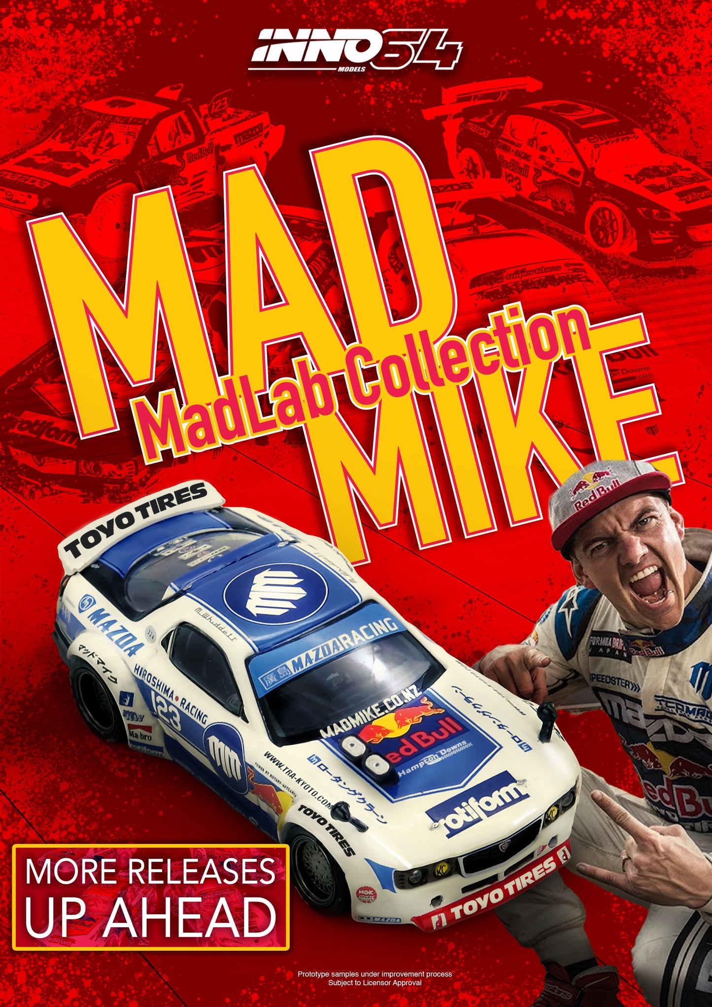 Inno64 1/64 MAZDA RX7 (FD3S) "PANDEM ROCKET BUNNY" MADBUL MADLAB COLLECTION 001