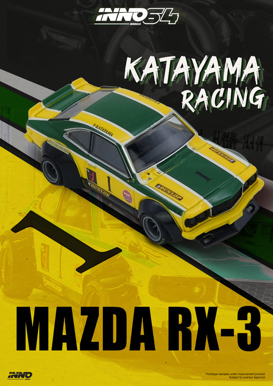 Inno64 1/64 MAZDA SAVANNA RX3 "KATAYAMA RACING" Livery