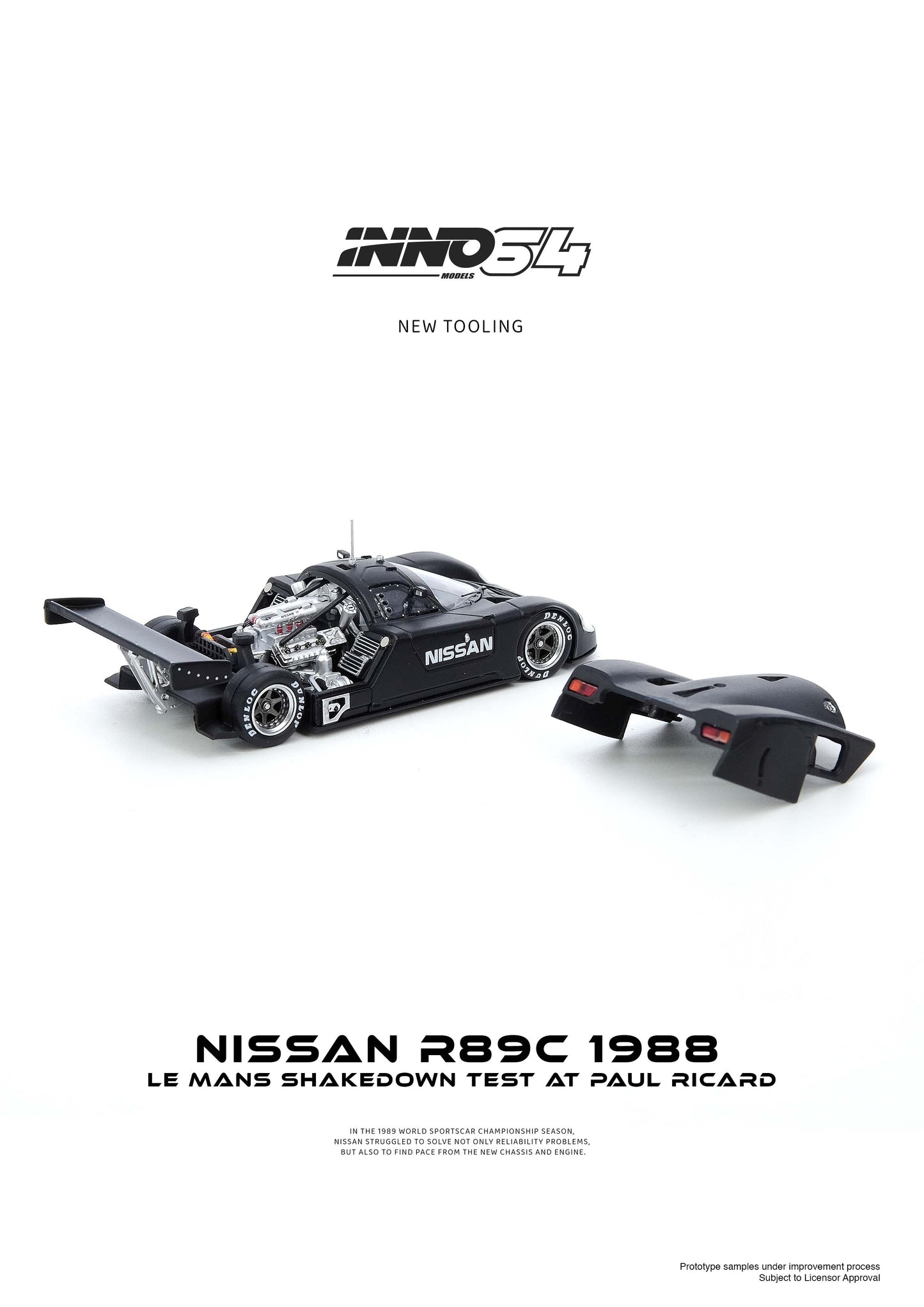 Inno64 1/64 NISSAN R89C LE MANS SHAKEDOWN TEST AT PAUL RICARD 1988