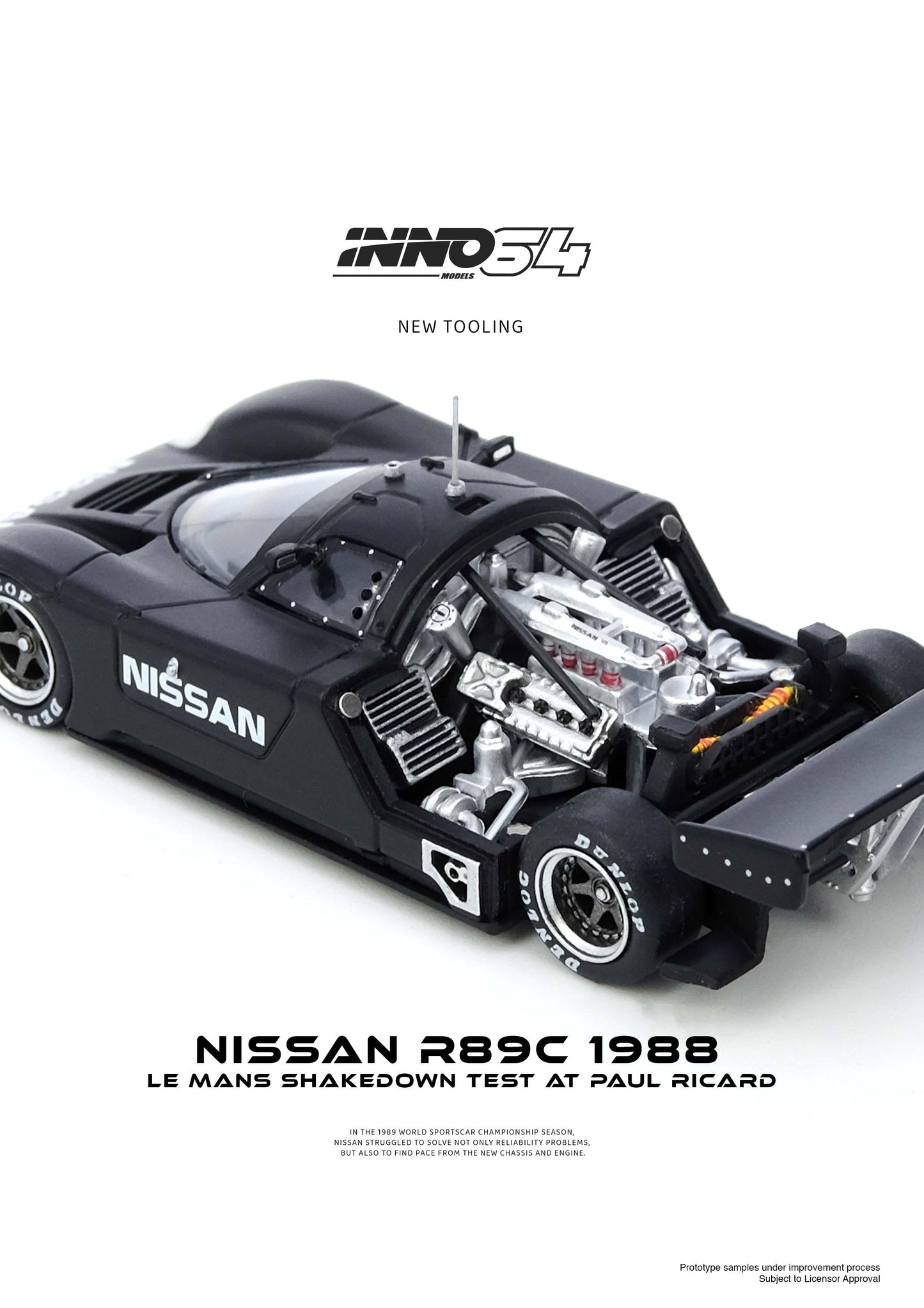 Inno64 1/64 NISSAN R89C LE MANS SHAKEDOWN TEST AT PAUL RICARD 1988