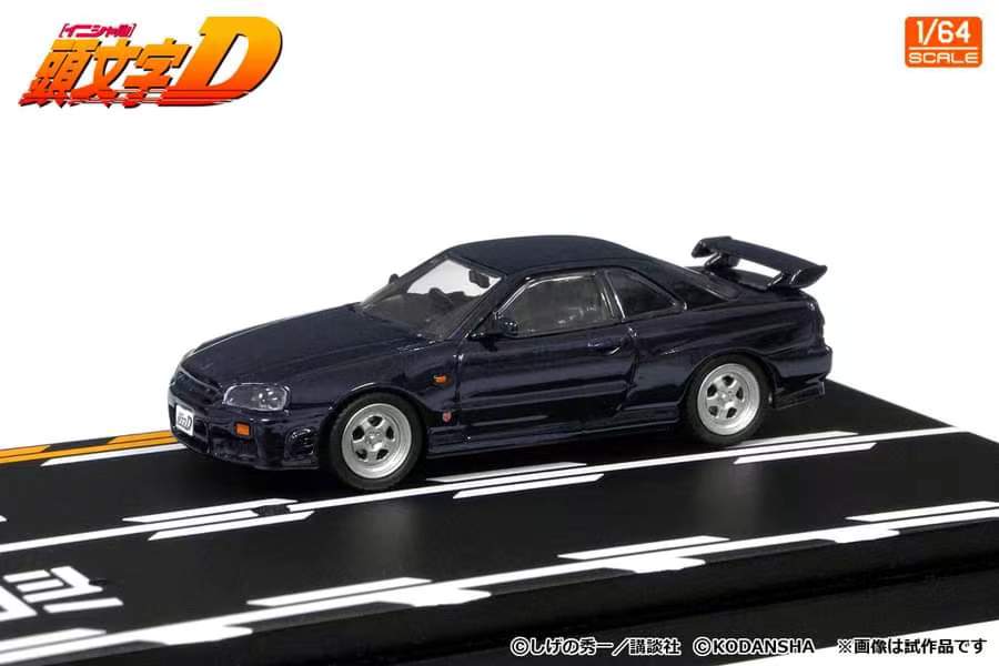 Modeler's 1/64 Initial D Set of 2 Cars - Mazda Eunos Roadster NA6CE(末次彻Suetsugu Toru) + Nissan Skyline 25GT Turbo ER34 (川井淳郎Atsuro Kawai)
