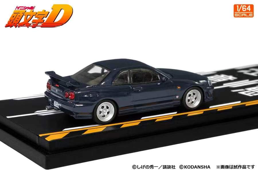 Modeler's 1/64 Initial D Set of 2 Cars - Mazda Eunos Roadster NA6CE(末次彻Suetsugu Toru) + Nissan Skyline 25GT Turbo ER34 (川井淳郎Atsuro Kawai)