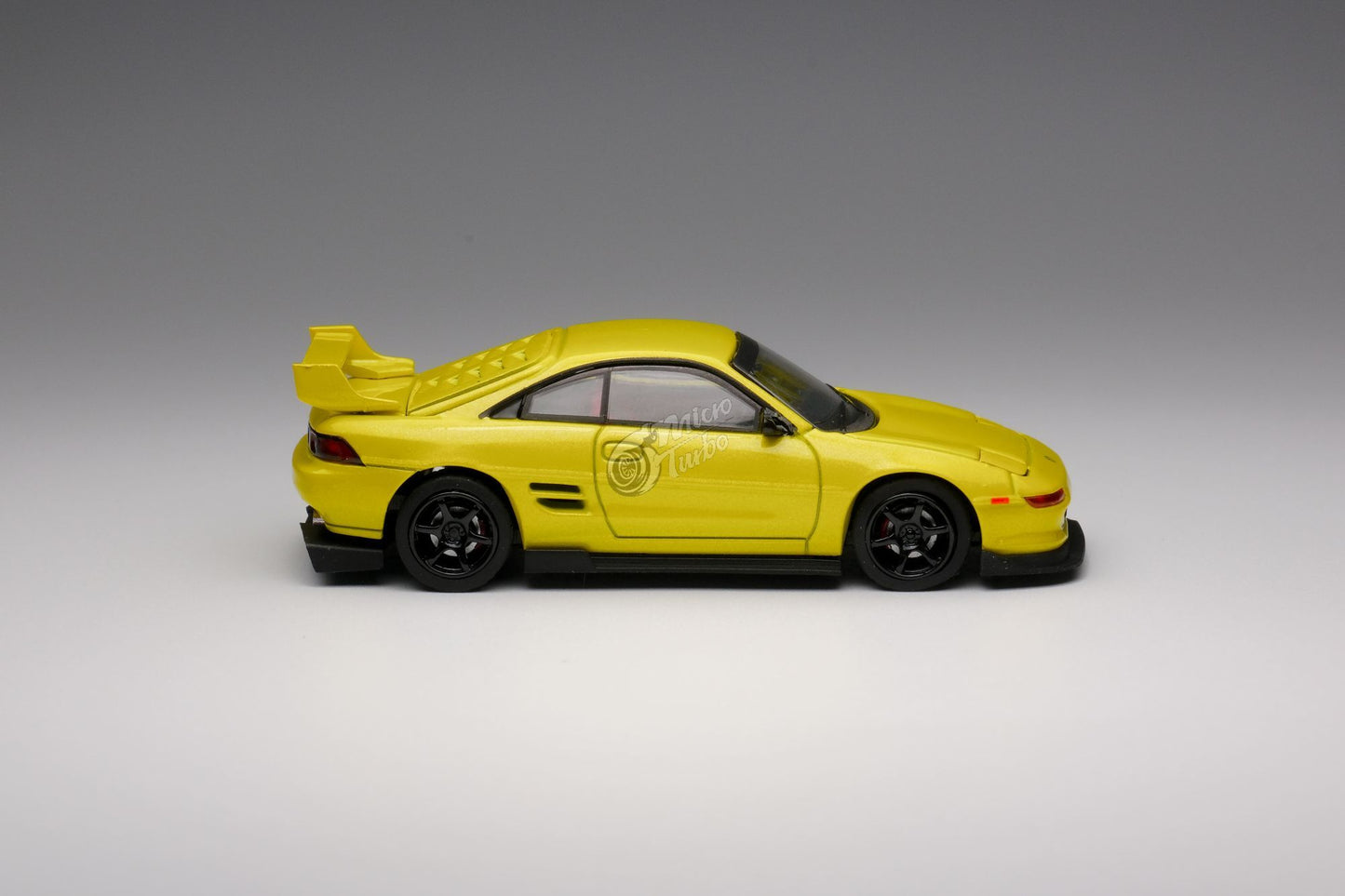 MicroTurbo 1:64 MR2 Customised Version Yellow (Retractable-Headlight)