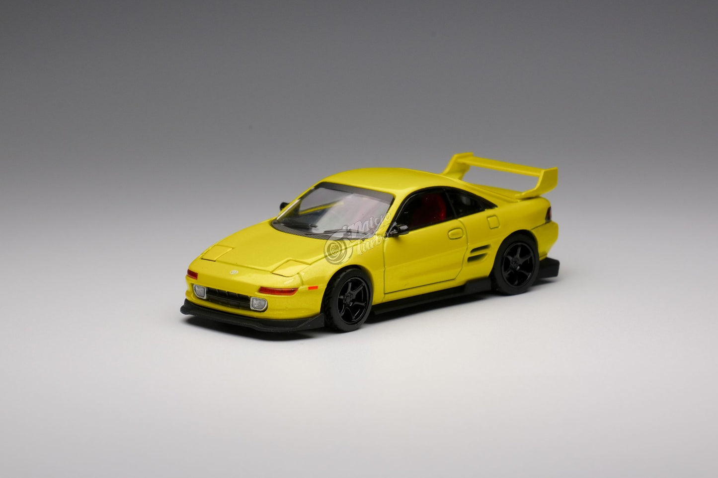 MicroTurbo 1:64 MR2 Customised Version Yellow (Retractable-Headlight)