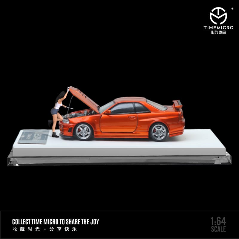 Time Micro 1/64 R34 Z-Tune Orange/Yellow