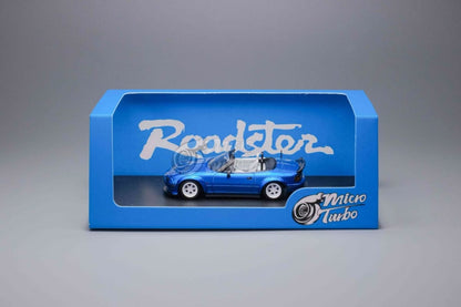 Microturbo 1/64 Pandem Rocket Bunny MX-5 Eunos Roadster (NA/Miata)
Metallic Blue Color, Retractable-Headlight