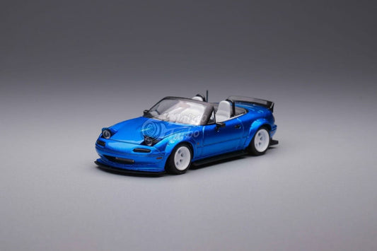Microturbo 1/64 Pandem Rocket Bunny MX-5 Eunos Roadster (NA/Miata)
Metallic Blue Color, Retractable-Headlight