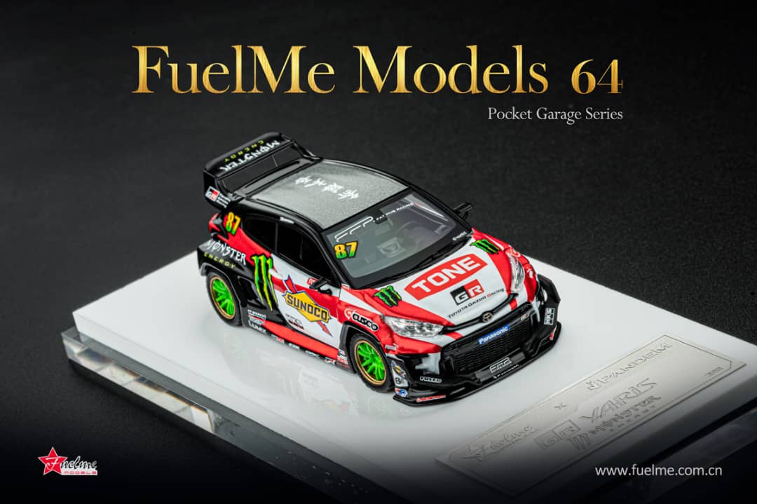 Fuel Me 1/64 Resin Pandem Rocket Bunny GR Yaris Sunoco Monster 87# Livery - Daigo Saito