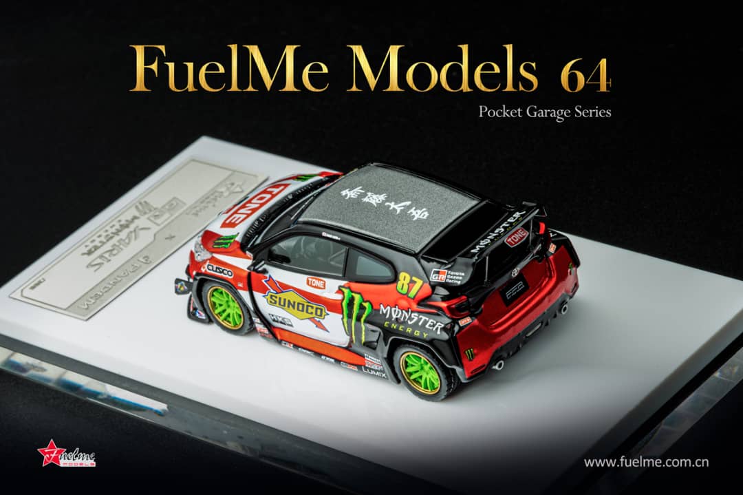 Fuel Me 1/64 Resin Pandem Rocket Bunny GR Yaris Sunoco Monster 87# Livery - Daigo Saito