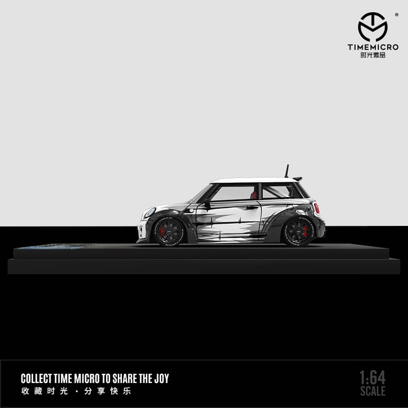 Time Micro 1/64 LBWK Mini R56 Cooper Hatch - Gulf/ White