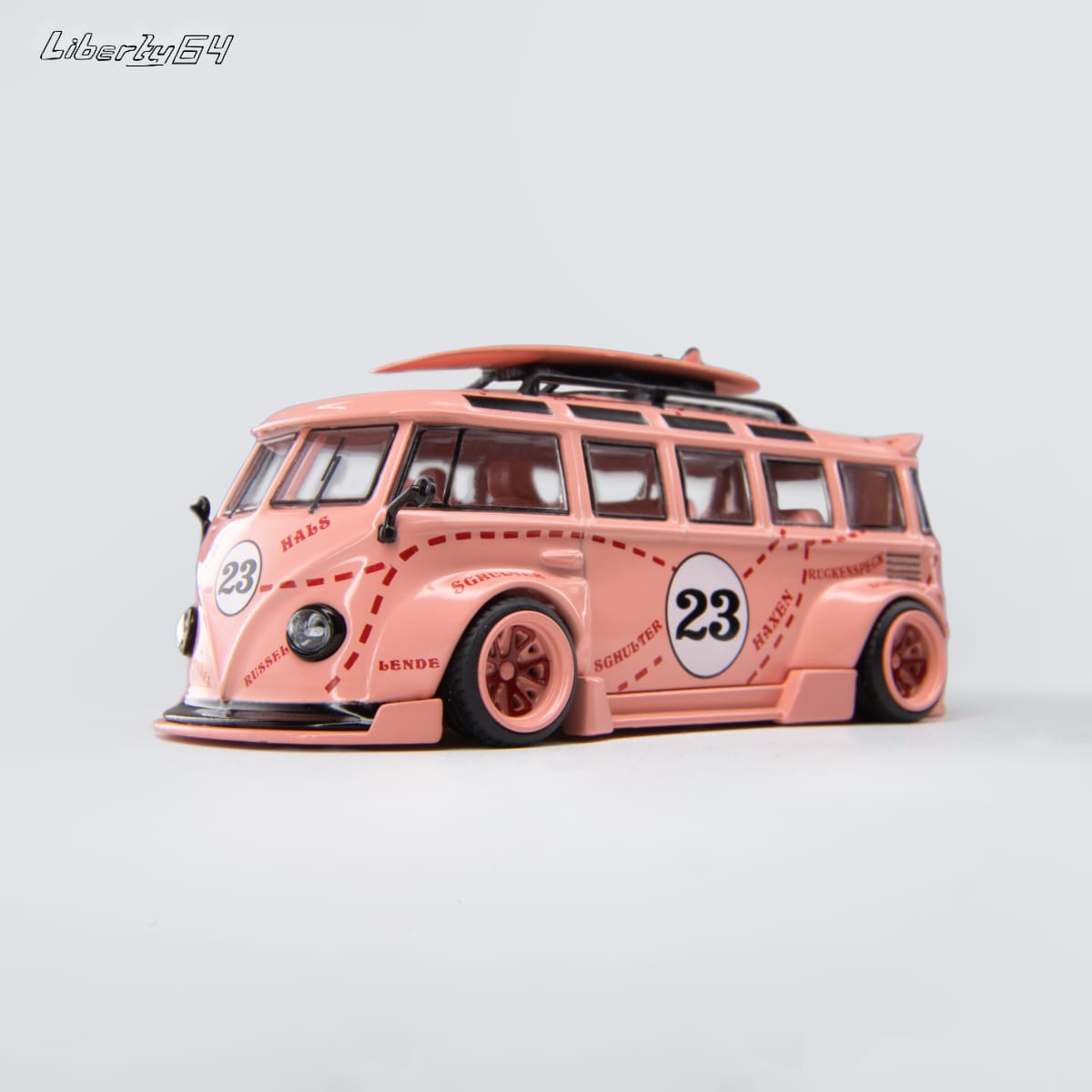Liberty64 1/64 VW T1 Kombi Visible Engine PinkPig 23#