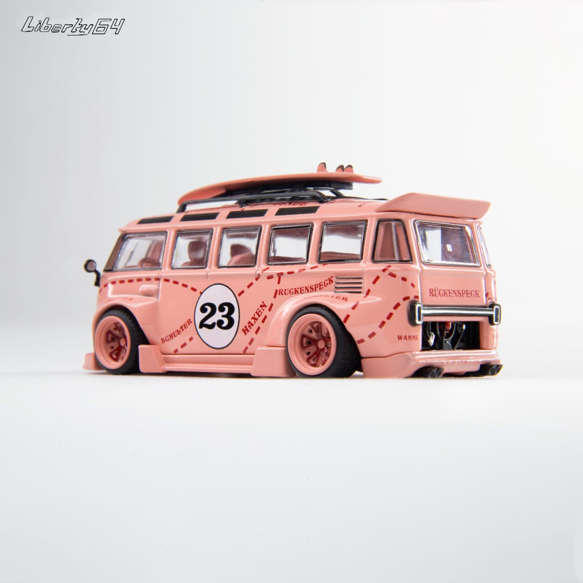 Liberty64 1/64 VW T1 Kombi Visible Engine PinkPig 23#