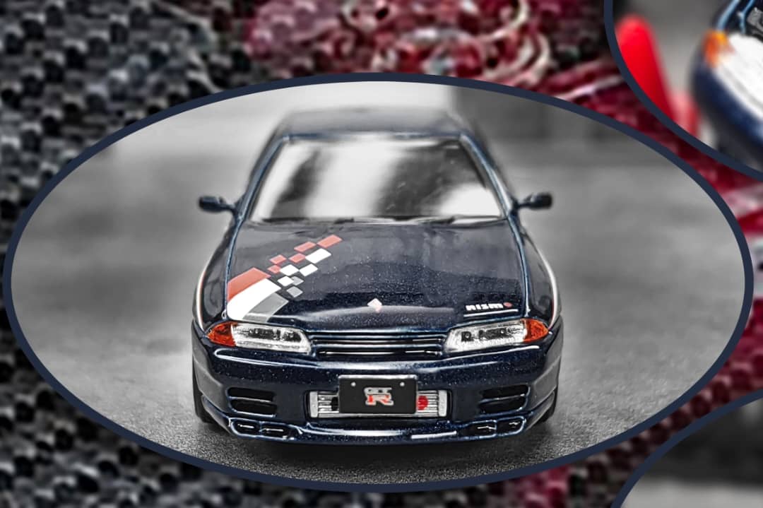Focal Horizon 1/64 Skyline GT-R R32 Nismo S-Tune Dark Blue - Open-Hood Visible Engine (Limited To 999pcs)