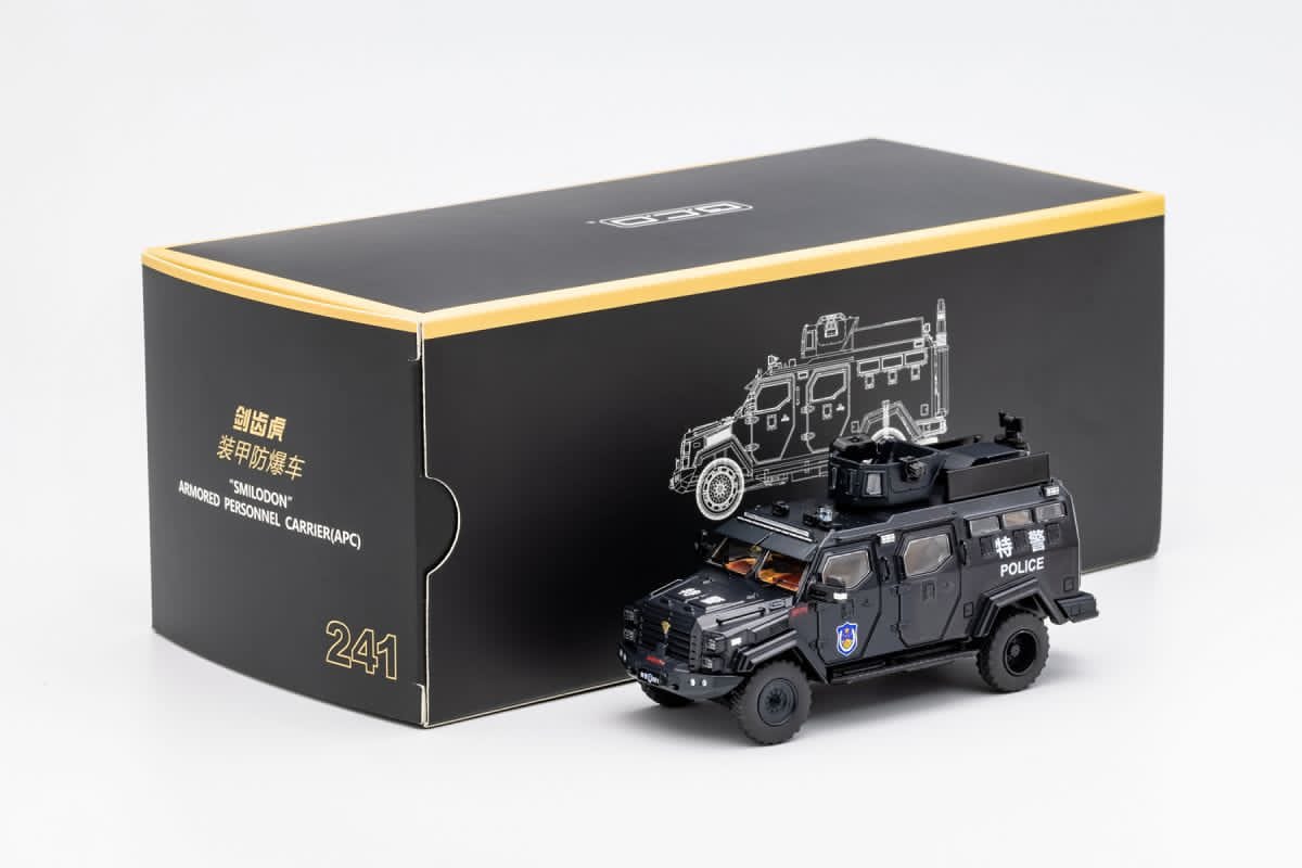 GCD 1/64 Huakai APC Super Duty F-550 Chassis Cab Smilodon Armored Riot Vehicle