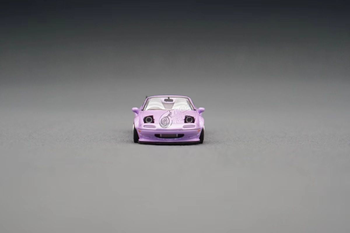 MicroTurbo 1/64 Pandem Rocket Bunny MX-5 Eunos Roadster (NA/Miata) Purple with Retractable-Headlight