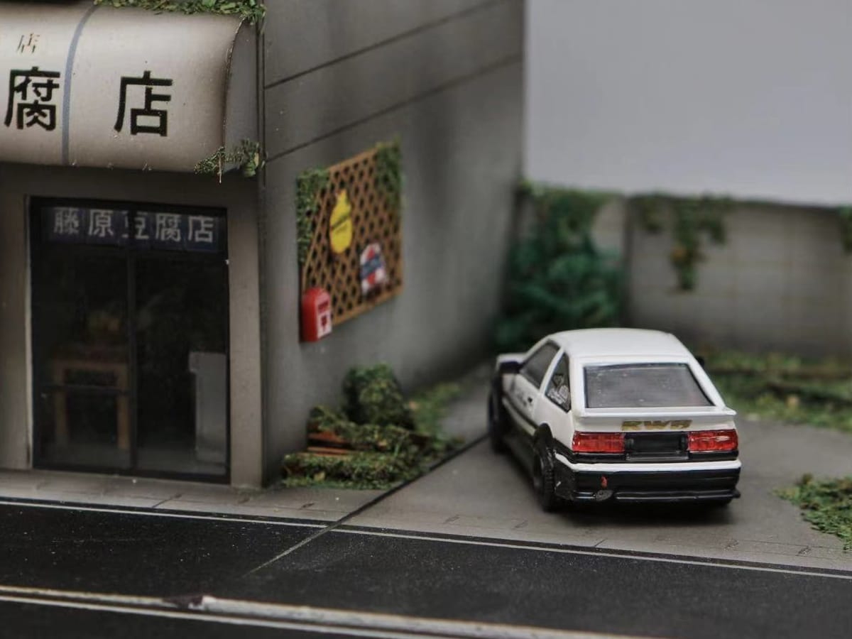Street Weapon 1/64 RWB AE86 2-Door Initial D Fujiwara Livery