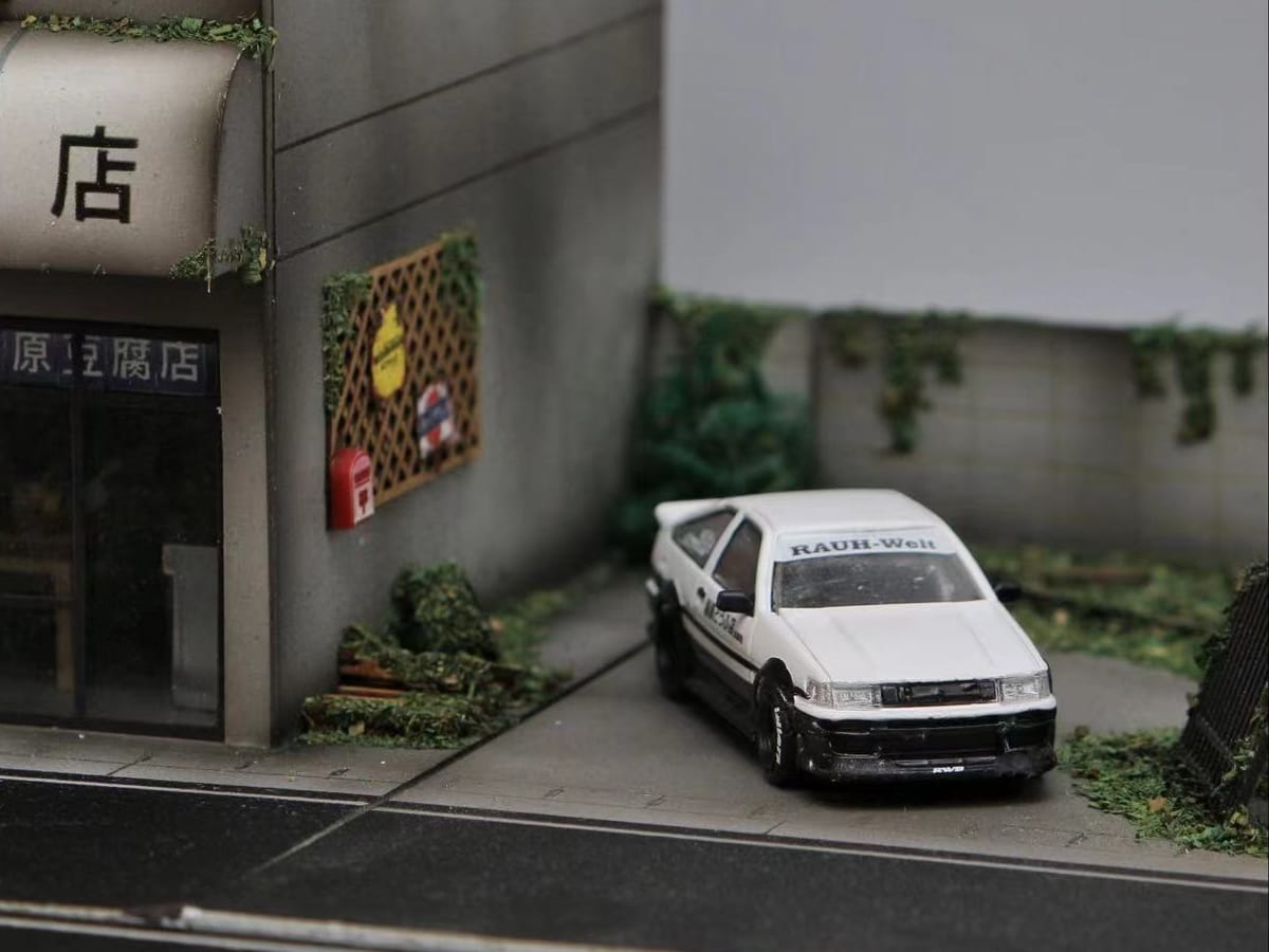 Street Weapon 1/64 RWB AE86 2-Door Initial D Fujiwara Livery