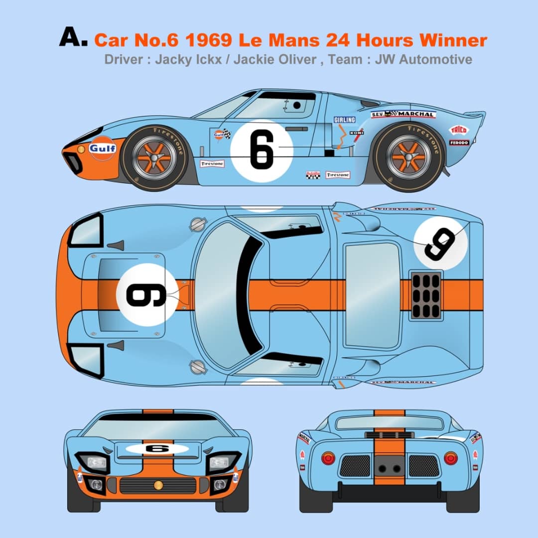 Zoom 1/64 Ford GT40 Mk1 (P/1075) Gulf