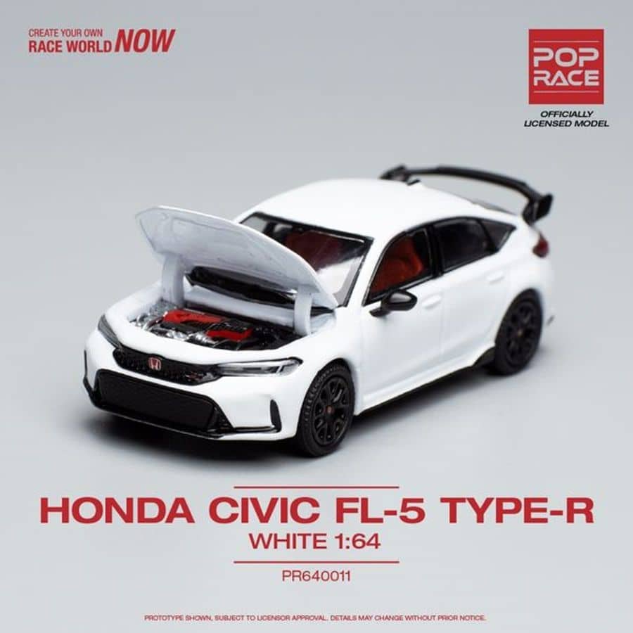 Pop Race 1/64 Honda Civic Type-R FL5 Champ White