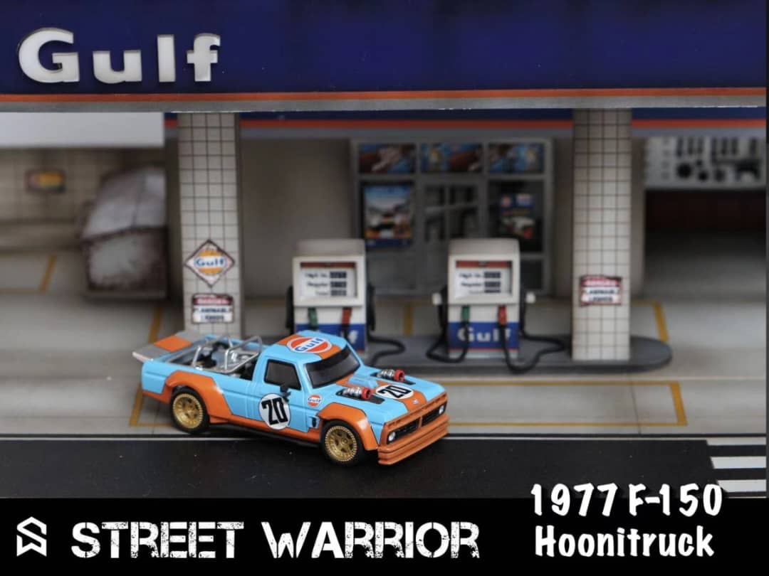 Street Weapon 1/64 F-150 Hoonitruck Hoonigan Ken Block Matt Black / Gulf 20#