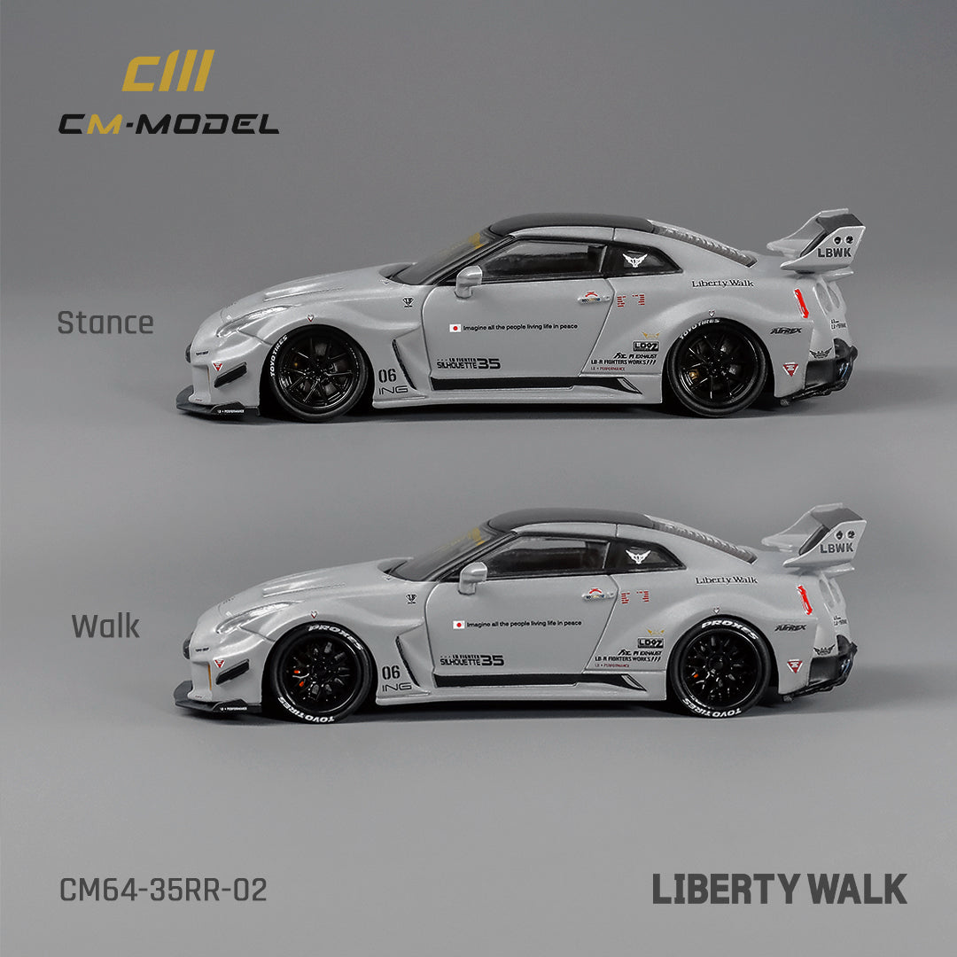 CM Model 1/64 GT-R R35 Matt Grey