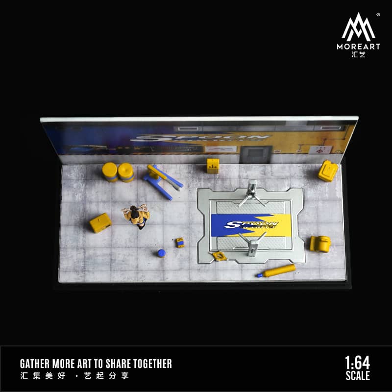 MoreArt 1/64 One-Piece Diorama Auto Repair Shop - Spoon