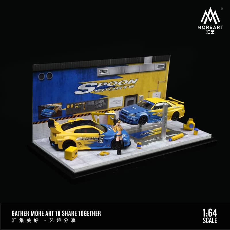 MoreArt 1/64 One-Piece Diorama Auto Repair Shop - Spoon