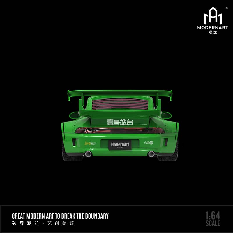 Time Micro 1/64 Rauh-Welt 993 GT Wing Tyrannosaurus Green