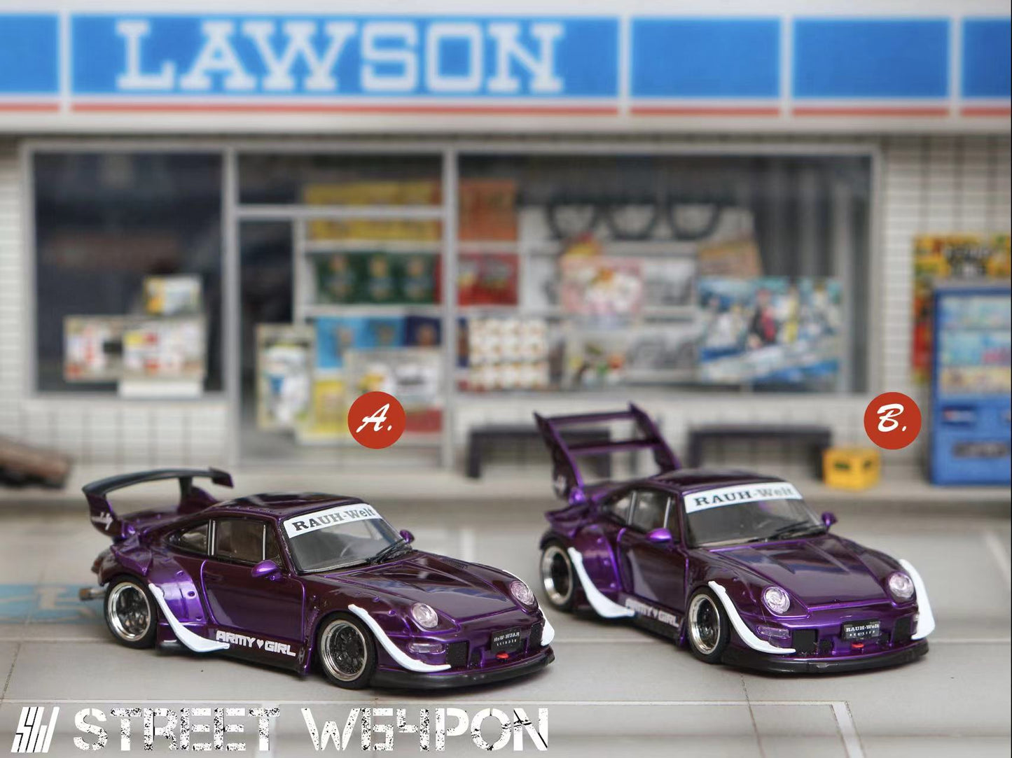 Street Weapon 1/64 RWB993 Flash Purple