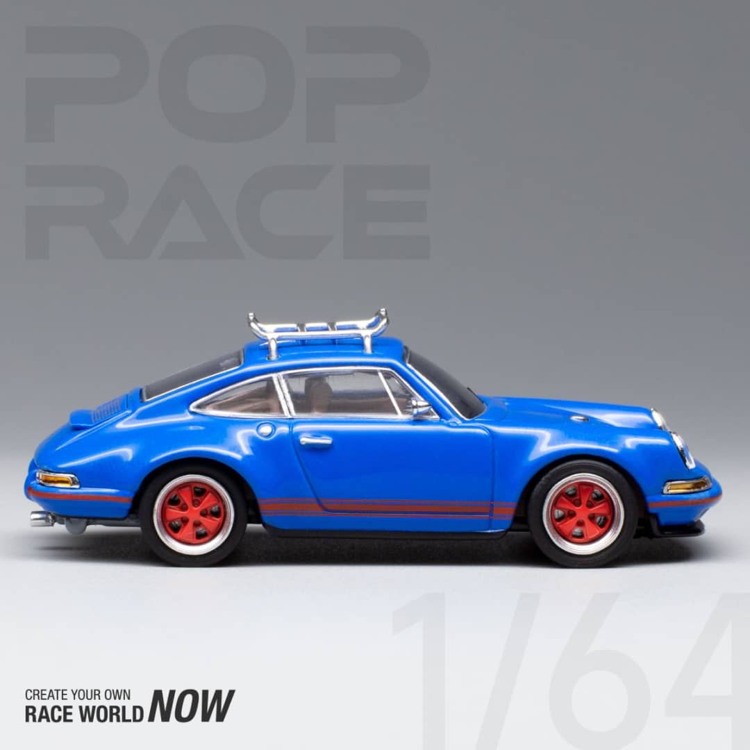 Pop Race 1/64 Singer 964 Coupe With WakeBoard Blue